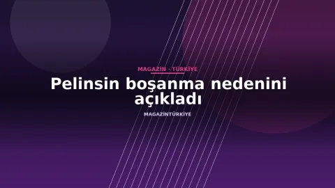 Pelinsin boşanma nedenini açıkladı