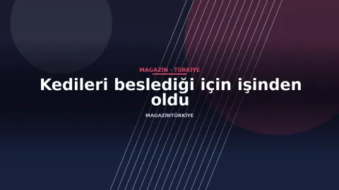 Kedileri beslediği için işinden oldu