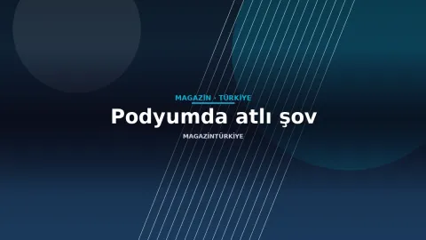 Podyumda atlı şov