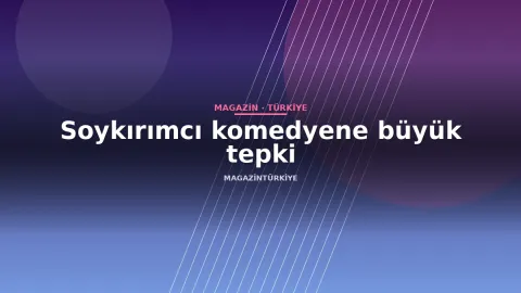 Soykırımcı komedyene büyük tepki