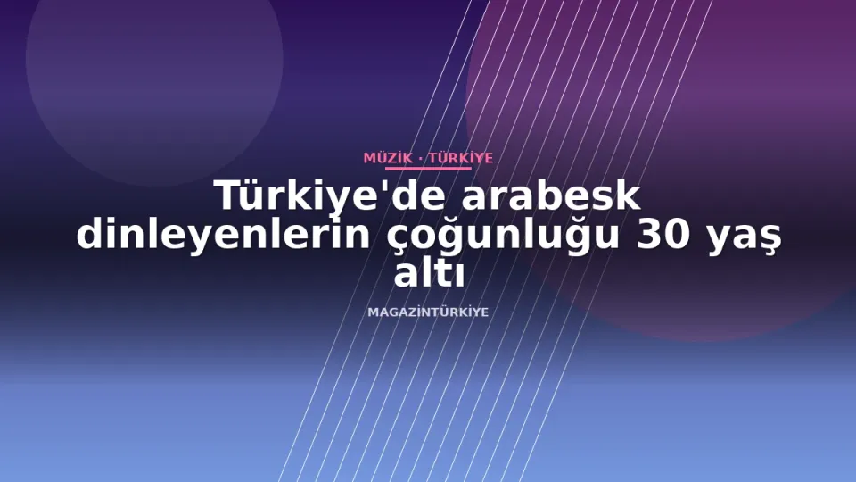 Türkiye'de arabesk dinleyenlerin çoğunluğu 30 yaş altı