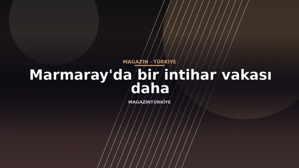 Marmaray'da bir intihar vakası daha